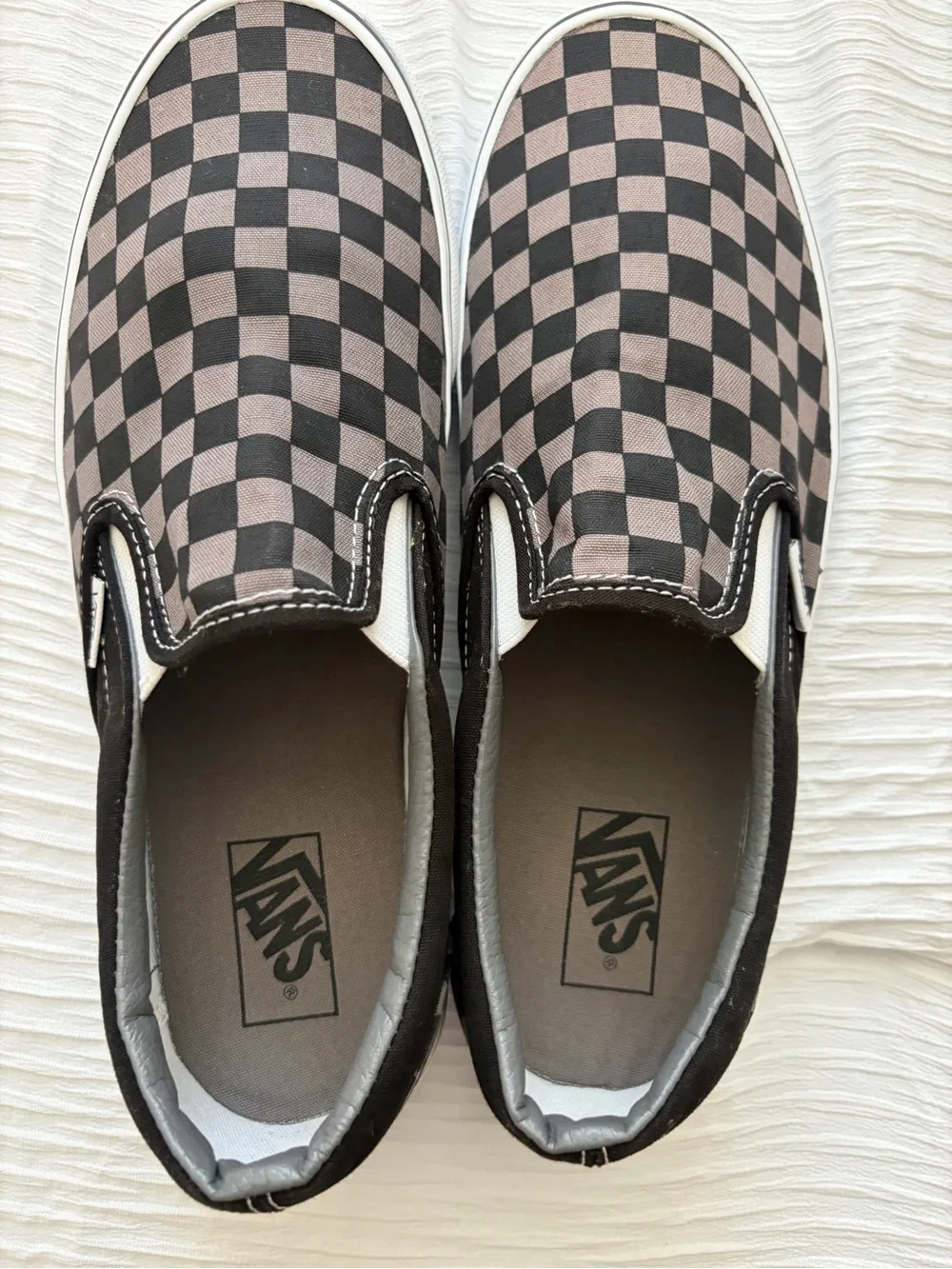 Vans Checkerboard Slip-On in Black and Gray